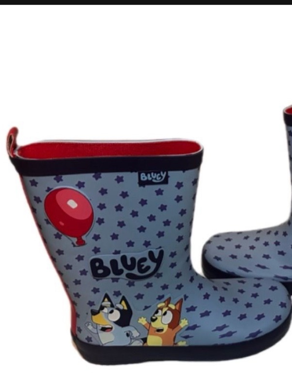 Kids' Bluey Light Blue Rain Boots with Balloon Graphic